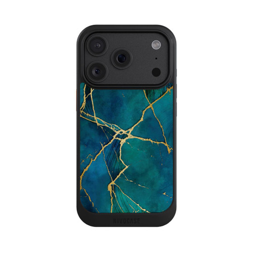 Apple iPhone 18 Pro NIVOcore Look minéral glamour bleu or