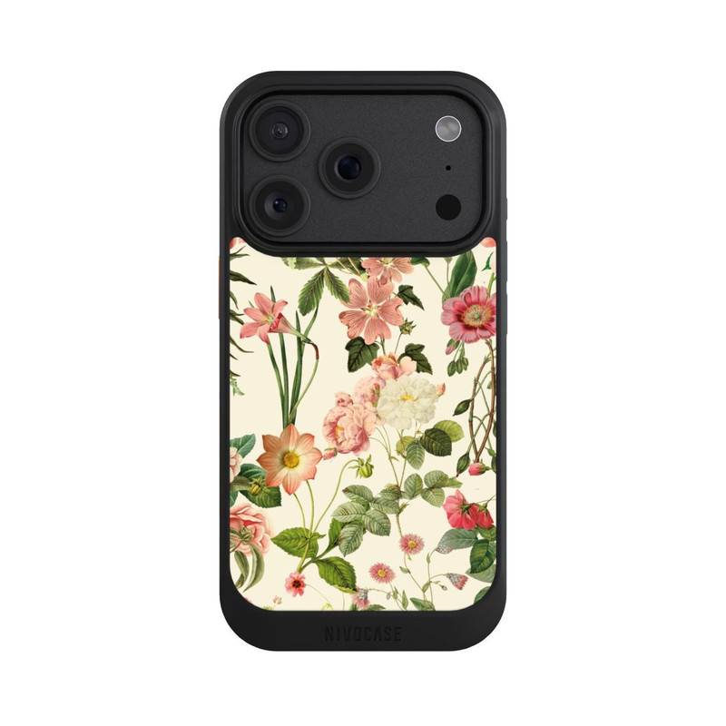 iPhone 18 Pro NIVOcore Fleurs sauvages sur jaune clair