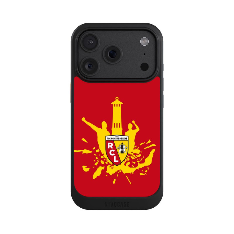 iPhone 18 Pro NIVOcore RC Lens Tour jaune sur rouge