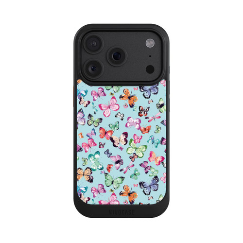 Apple iPhone 18 Pro NIVOcore Butterflies Pink Orange Blue