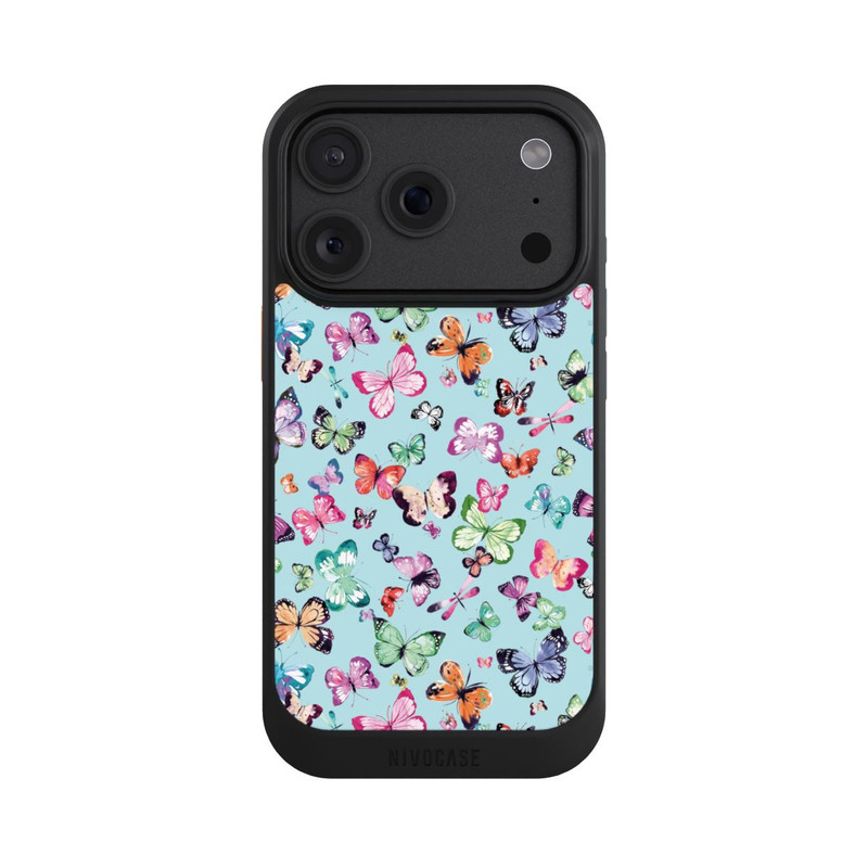 iPhone 18 Pro NIVOcore Butterflies Pink Orange Blue