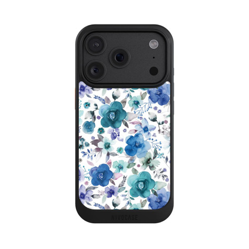 Apple iPhone 18 Pro NIVOcore Bouquets de fleurs d'hiver bleu