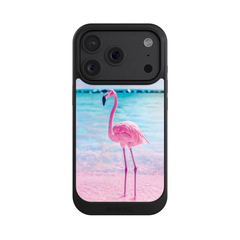 iPhone 18 Pro NIVOcore Pink Flamingo on the beach