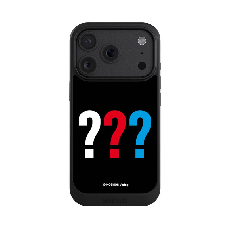 iPhone 18 Pro NIVOcore Drei Fragezeichen Logo