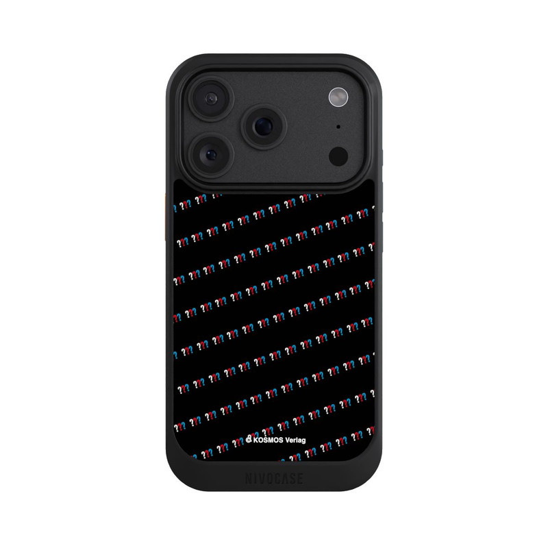 iPhone 18 Pro NIVOcore Drei Fragezeichen Muster Schräg