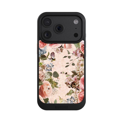 Apple iPhone 18 Pro NIVOcore Cadre floral pivoines pastel