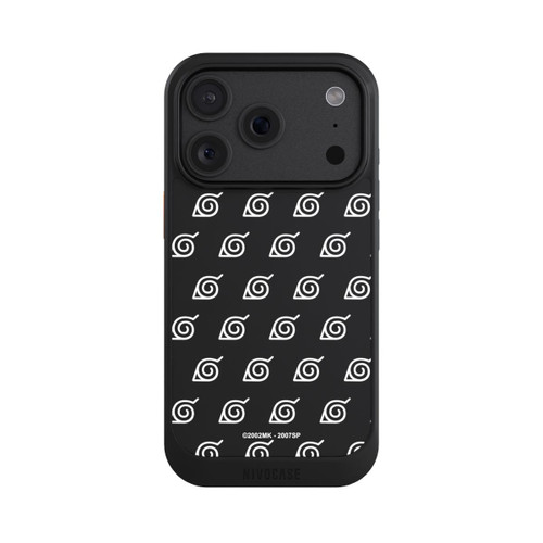 Apple iPhone 18 Pro NIVOcore Konoha Pattern Blanc sur Fond Transparent
