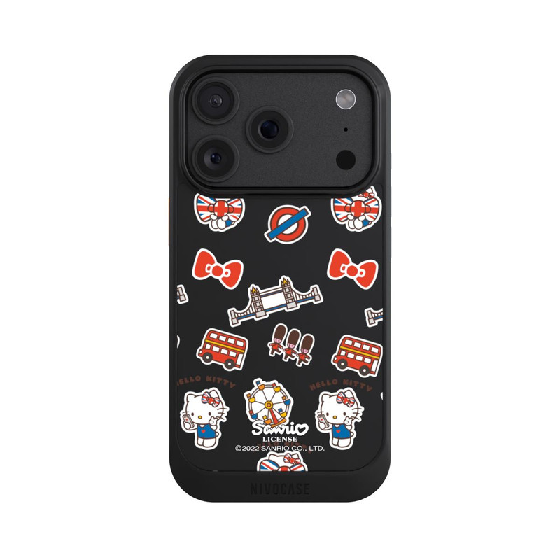 iPhone 18 Pro NIVOcore Hello Kitty Londoner Abzeichen Transparent