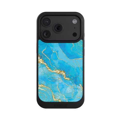 Apple iPhone 18 Pro NIVOcore Fond Turquoise &amp; Or