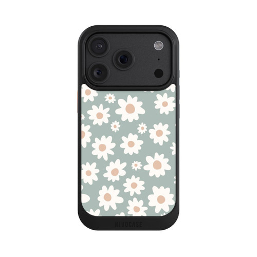 Apple iPhone 18 Pro NIVOcore Gänseblümchen Muster grün
