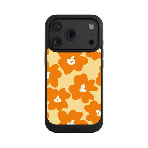 Apple iPhone 18 Pro NIVOcore Fleurs Rétro Jaune &amp; Orange