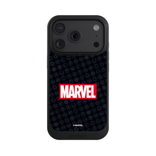 Apple iPhone 18 Pro NIVOcore Marvel Logo Noir Rouge