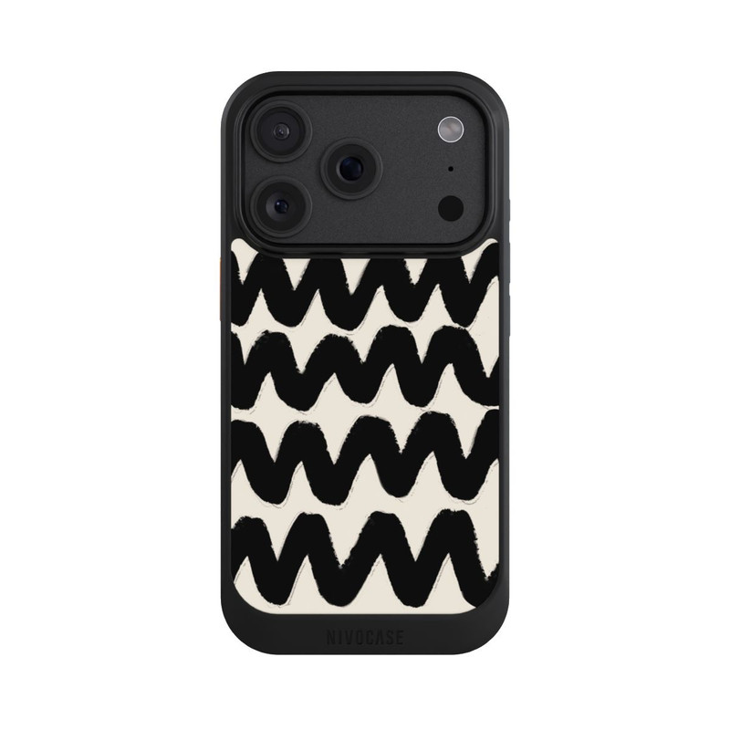 iPhone 18 Pro NIVOcore Vagues Noires Pattern