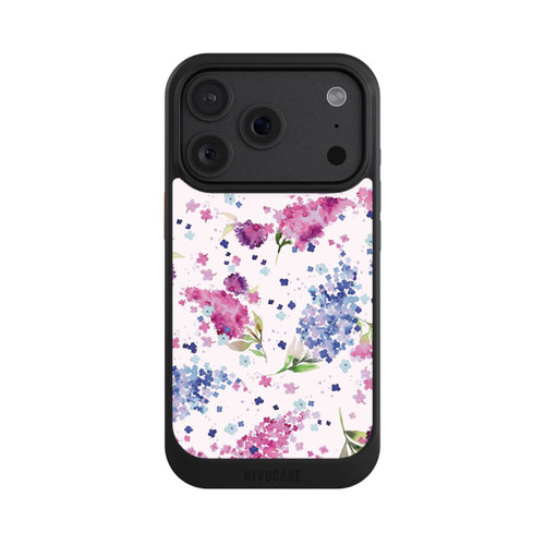 Apple iPhone 18 Pro NIVOcore Hortensias Floraux Lilas Rose