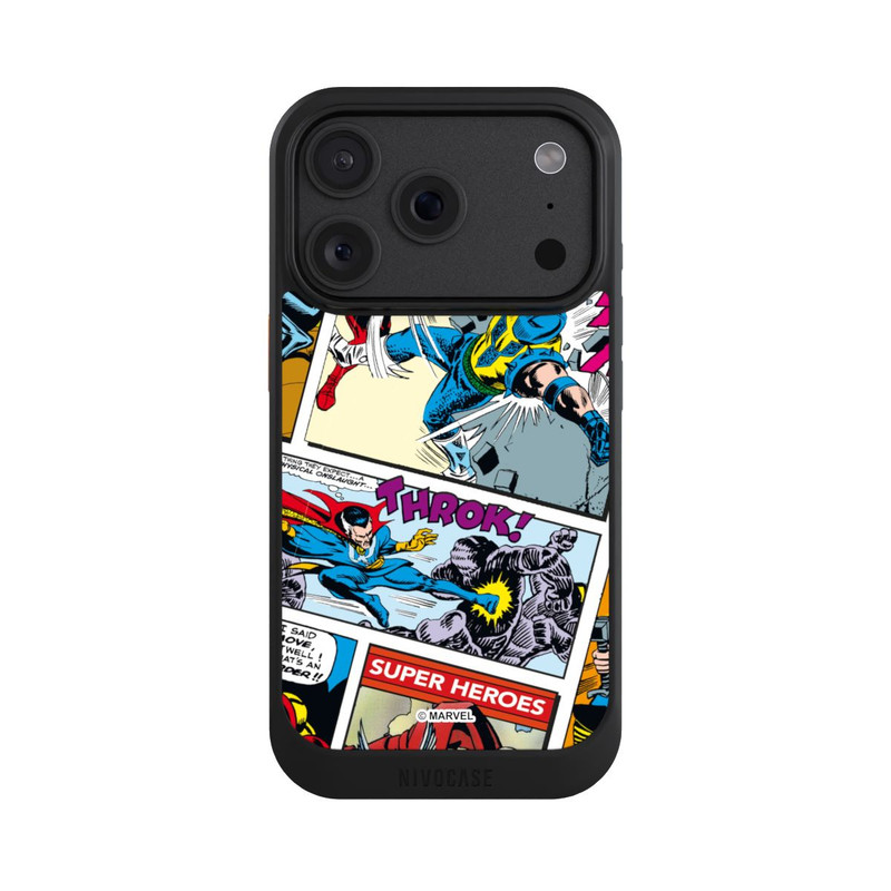 iPhone 18 Pro NIVOcore Marvel Retro Comic Blue