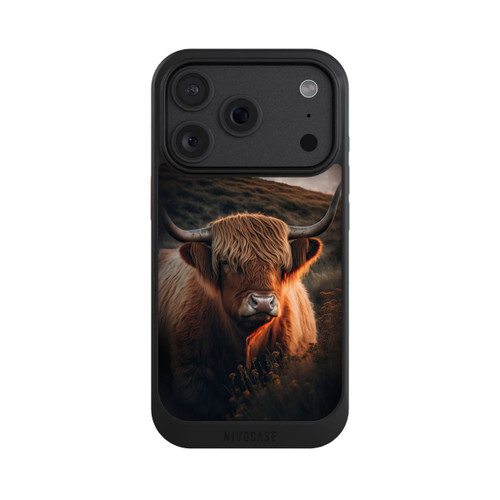 Apple iPhone 18 Pro NIVOcore Vache Highland avec de grandes cornes avec IA