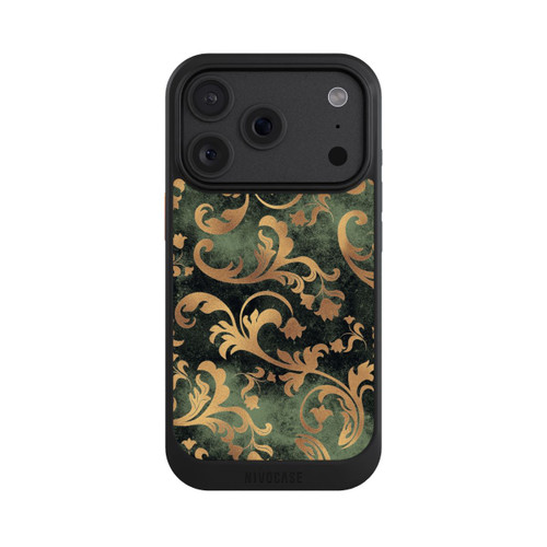Apple iPhone 18 Pro NIVOcore Damask Wallpaper Dark Green