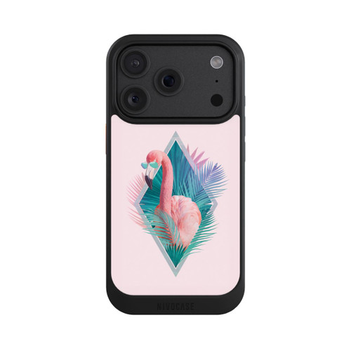 Apple iPhone 18 Pro NIVOcore Feuilles tropicales Flamant