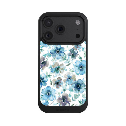 Apple iPhone 18 Pro NIVOcore Motif de fleurs bleues Tendance