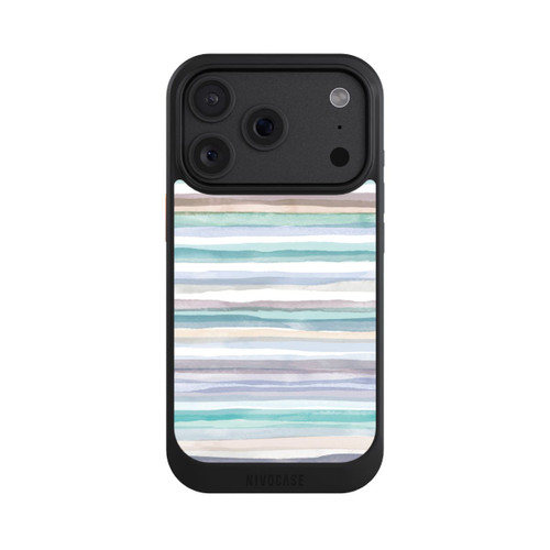 Apple iPhone 18 Pro NIVOcore Pastellfarbene Streifen Blau