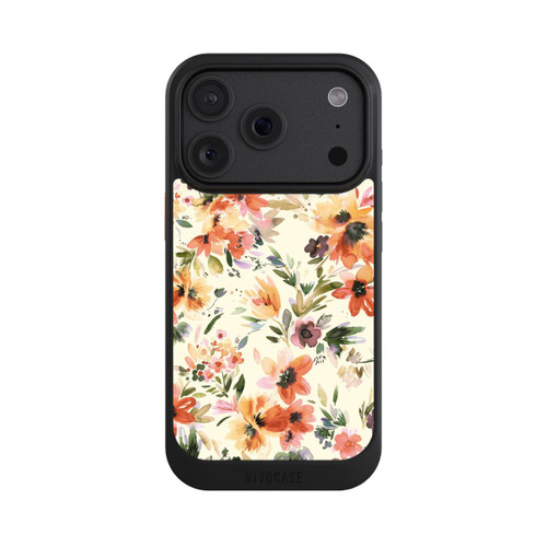 Apple iPhone 18 Pro NIVOcore Fleurs artistiques d'été Ivoire