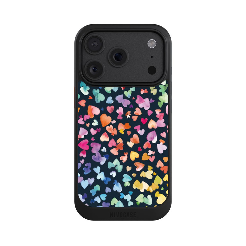 iPhone 18 Pro NIVOcore Coeurs de la Saint-Valentin noirs
