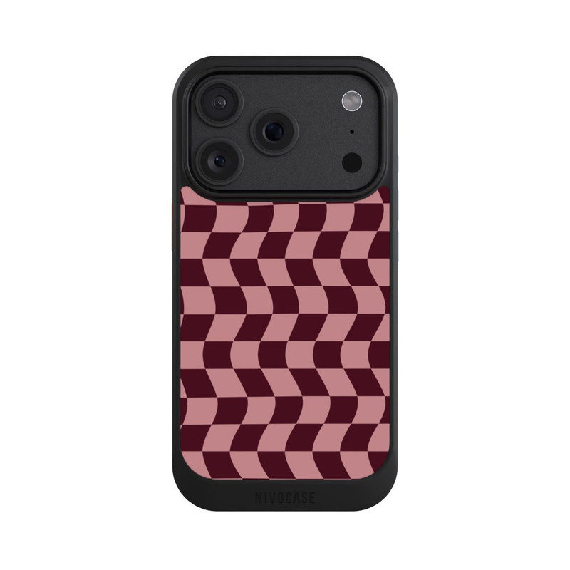 iPhone 18 Pro NIVOcore Schachbrett Rot-Rosa