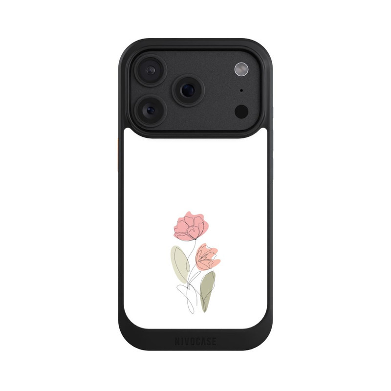 iPhone 18 Pro NIVOcore Flower Line Art Red