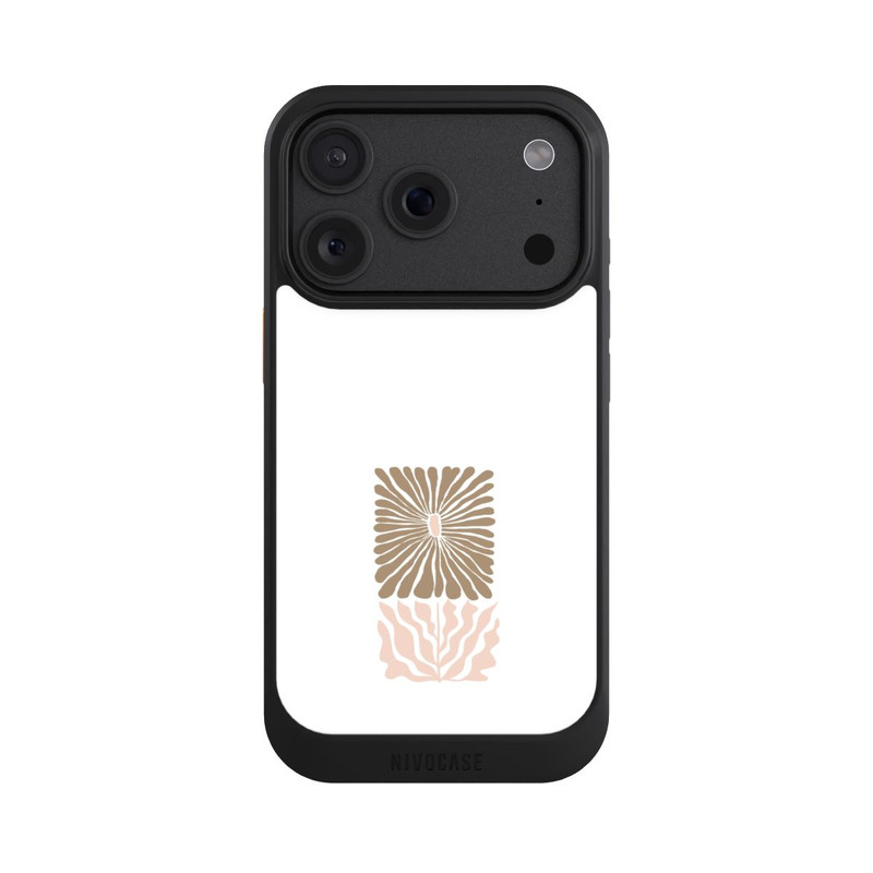 iPhone 18 Pro NIVOcore Eckige Blume Hellbraun