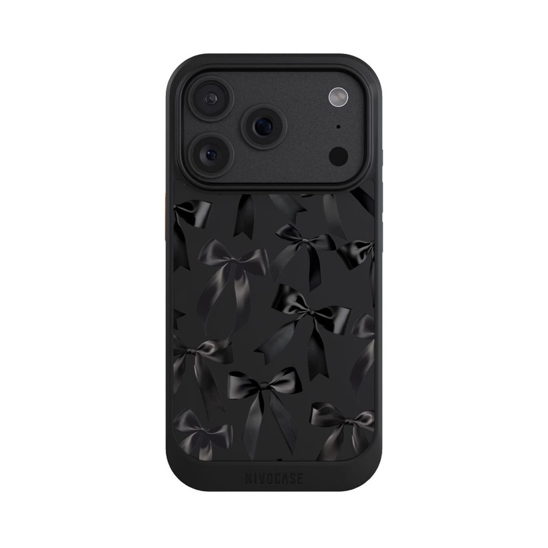 iPhone 18 Pro NIVOcore Noeud en Satin Noir