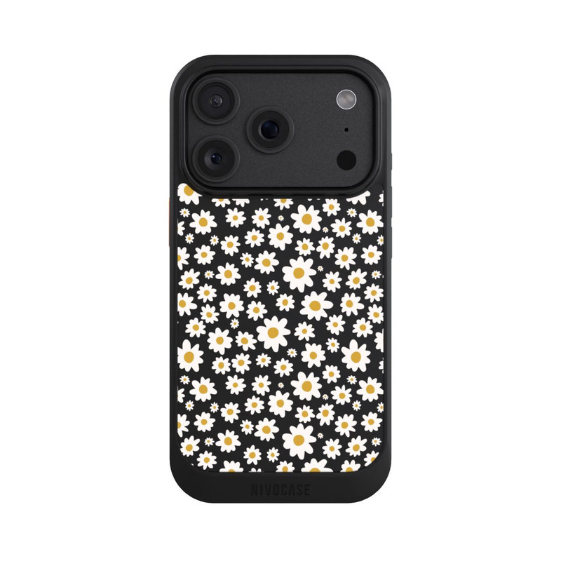 iPhone 18 Pro NIVOcore Daisy Flower Seamless Pattern Transparent
