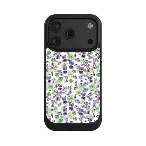 Apple iPhone 18 Pro NIVOcore Purple Wildflowers Pattern Watercolor