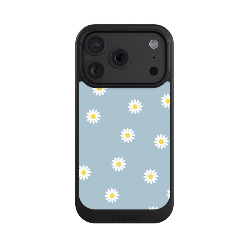 iPhone 18 Pro NIVOcore Gänseblümchen Muster Blau