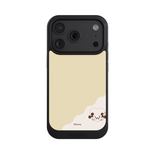 Apple iPhone 18 Pro NIVOcore Mickey and Minnie Love Heart Beige