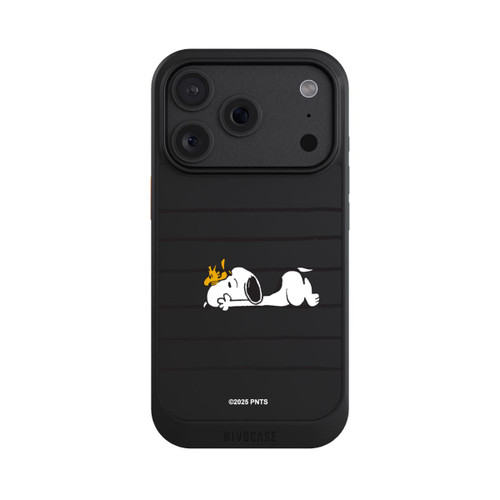 Apple iPhone 18 Pro NIVOcore Snoopy Woodstock Streifen Peanuts Transparent