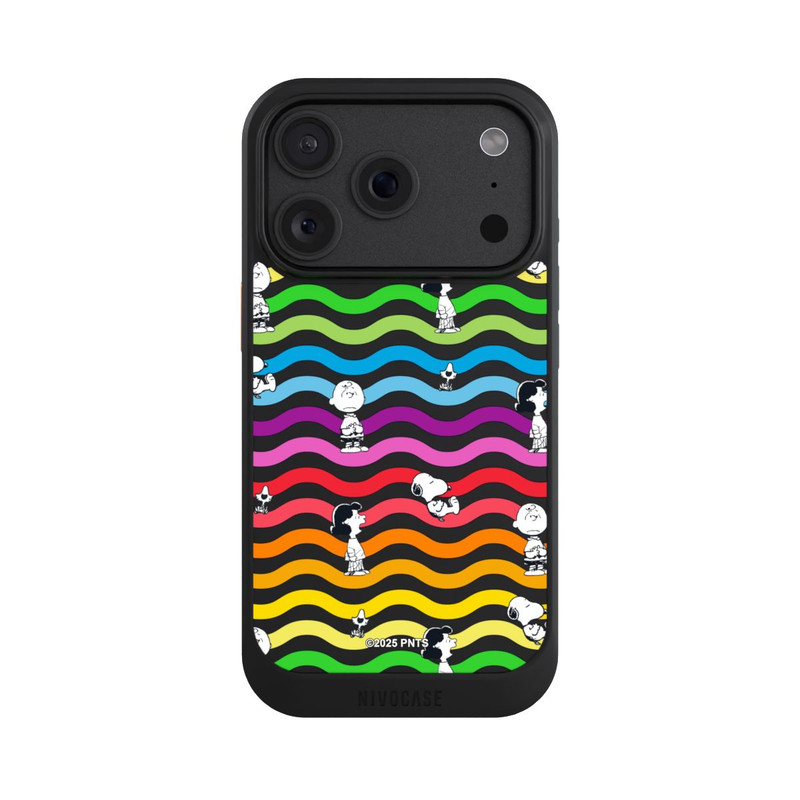 iPhone 18 Pro NIVOcore Snoopy Pattern Rainbow Transparent