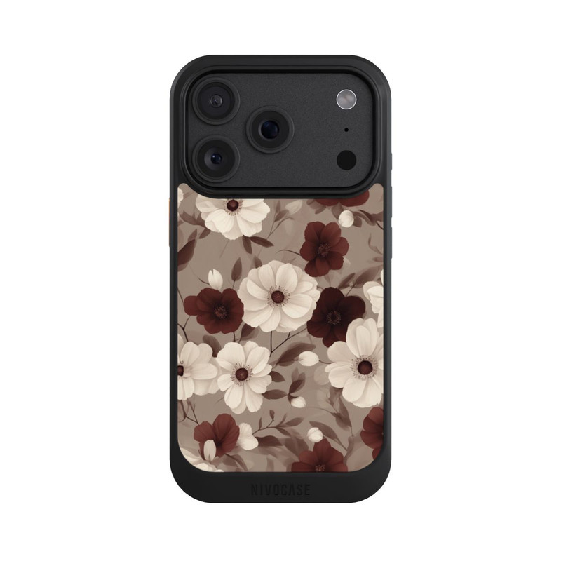 iPhone 18 Pro NIVOcore Negative Flower Bordeaux White with AI