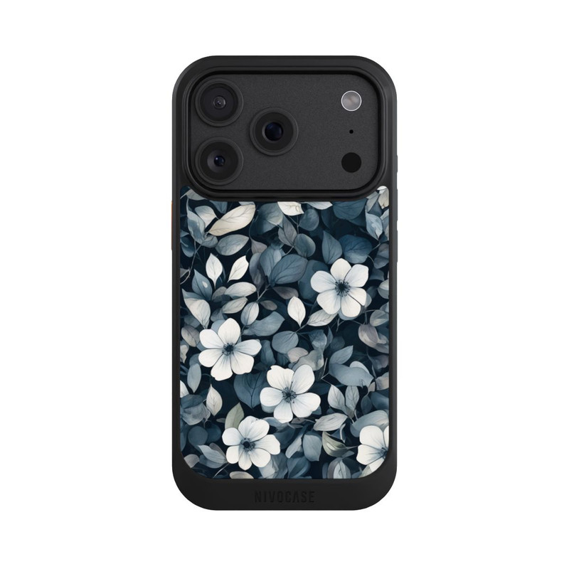 iPhone 18 Pro NIVOcore Blaue Negativblumen mit KI