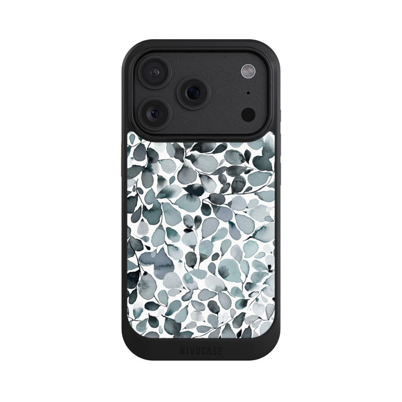 iPhone 18 Pro NIVOcore Eukalyptus Aquarell Blätter Grau