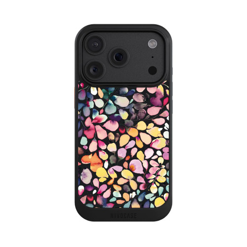 Apple iPhone 18 Pro NIVOcore Eucalyptus Watercolor Leaves Black