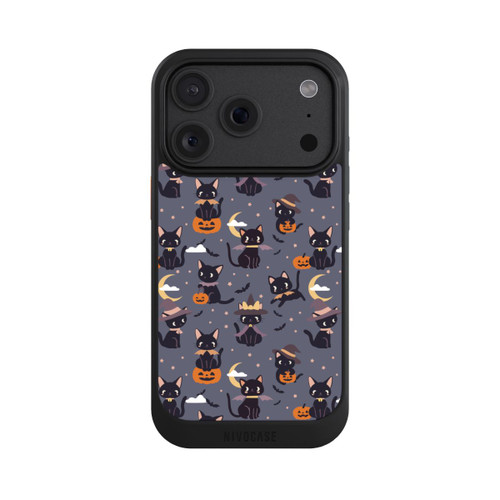 Apple iPhone 18 Pro NIVOcore Cute Halloween Witch Cats and Pumpkins