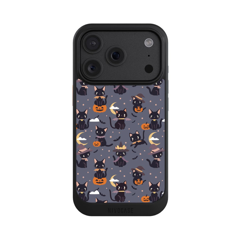 iPhone 18 Pro NIVOcore Cute Halloween Witch Cats and Pumpkins