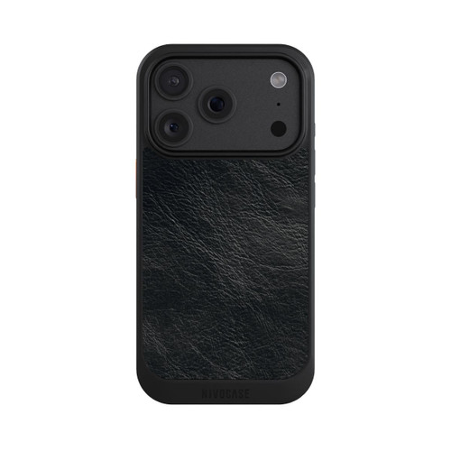 Apple iPhone 18 Pro NIVOcore Schwarzer Lederlook Hintergrund