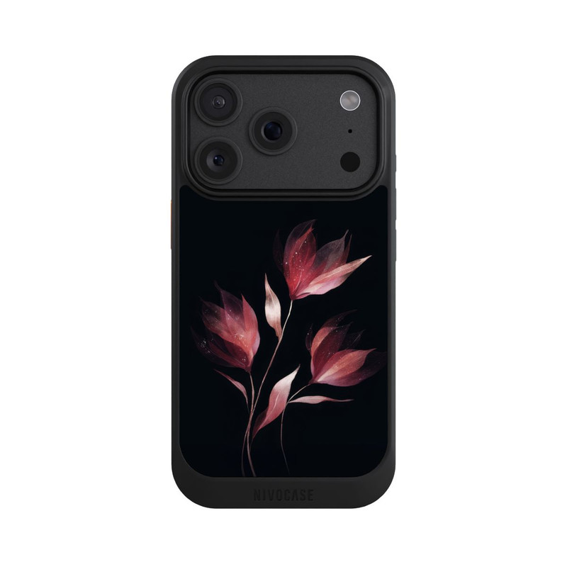 iPhone 18 Pro NIVOcore Burgunderrote Blume Negativ