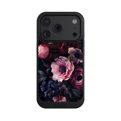 Apple iPhone 18 Pro NIVOcore Rosa Blumenbild mit Pfingstrosen auf dunklem Hintergrund Mit KI
