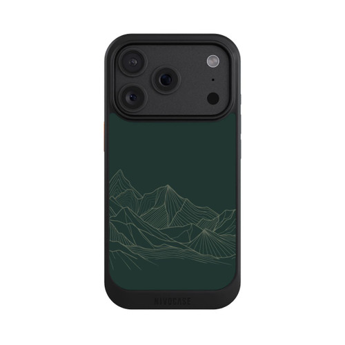 Apple iPhone 18 Pro NIVOcore Berg Line Art Grün
