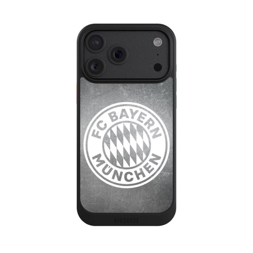 Apple iPhone 18 Pro Max NIVOcore Classic FCB Logo Small - White on Metal Look