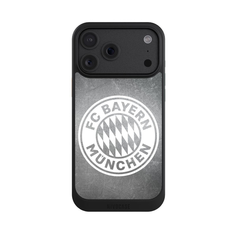 iPhone 18 Pro Max NIVOcore Classic FCB Logo Small - White on Metal Look