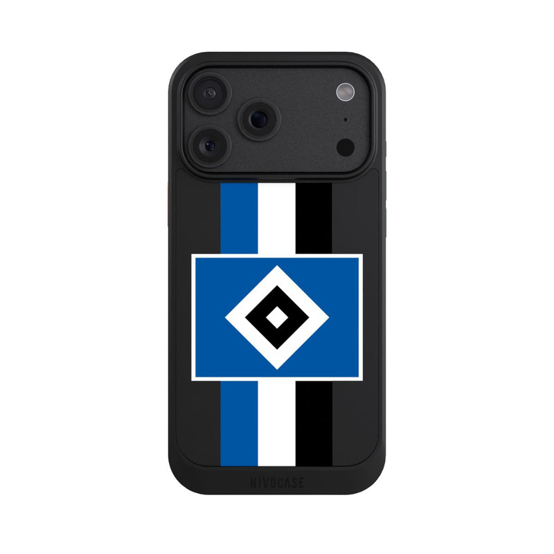 iPhone 18 Pro Max NIVOcore HSV Streifen - Blau-Weiß-Schwarz - ohne Hintergrund