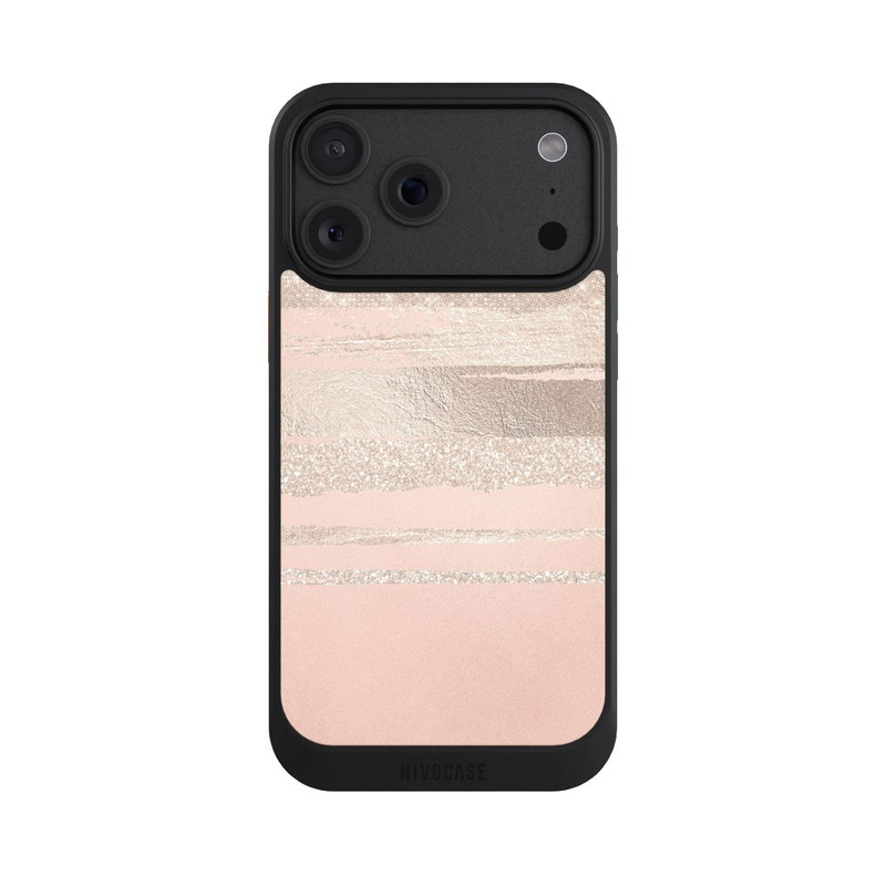 iPhone 18 Pro Max NIVOcore Glitter Layers (Rosé/Silver) Glitterlook